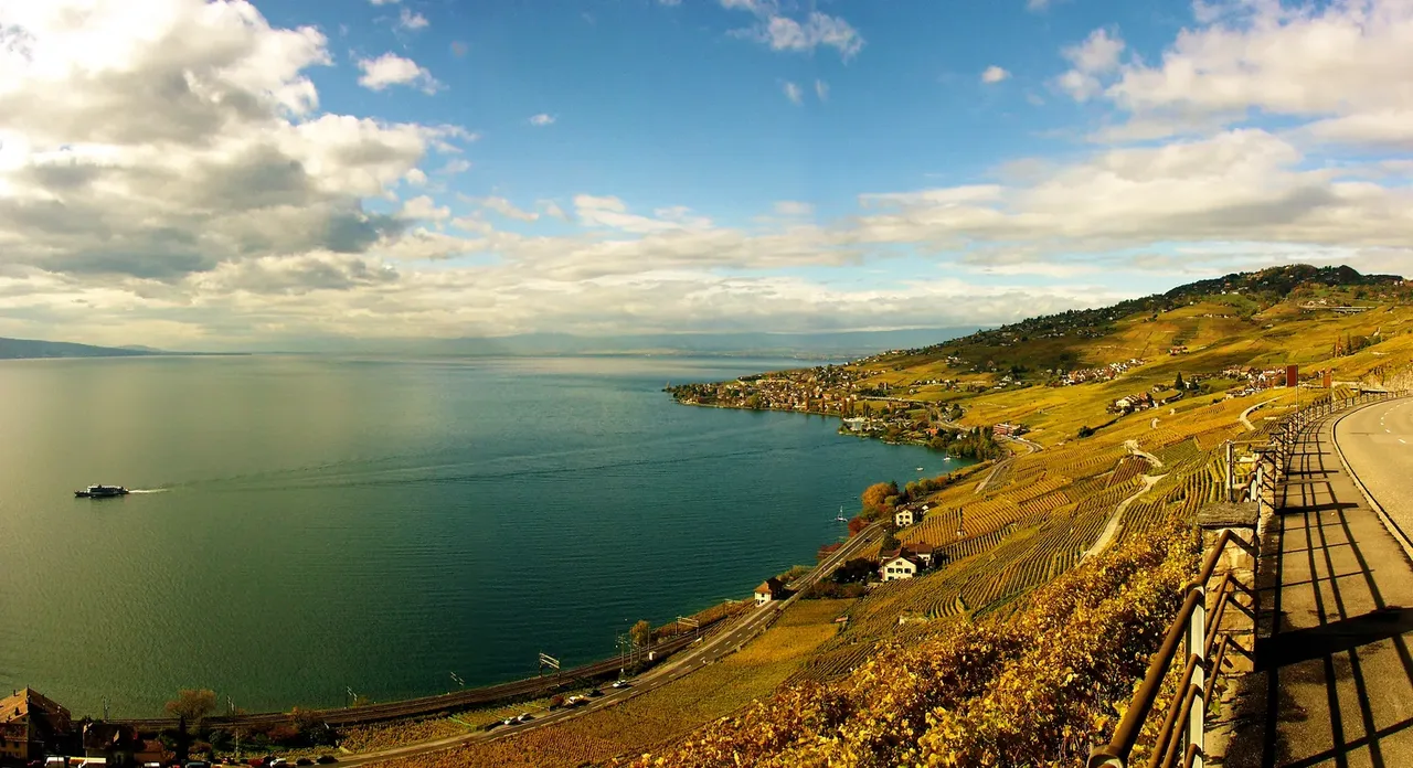 Terrasses viticoles de Lavaux face au Léman