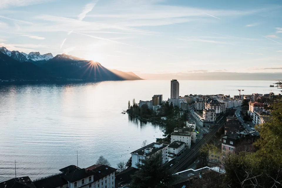 Paysage de la Riviera vaudoise près de Montreux